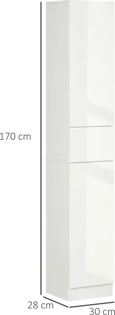 Rangement colonne pour petite salle de bain meuble gain de place blanc