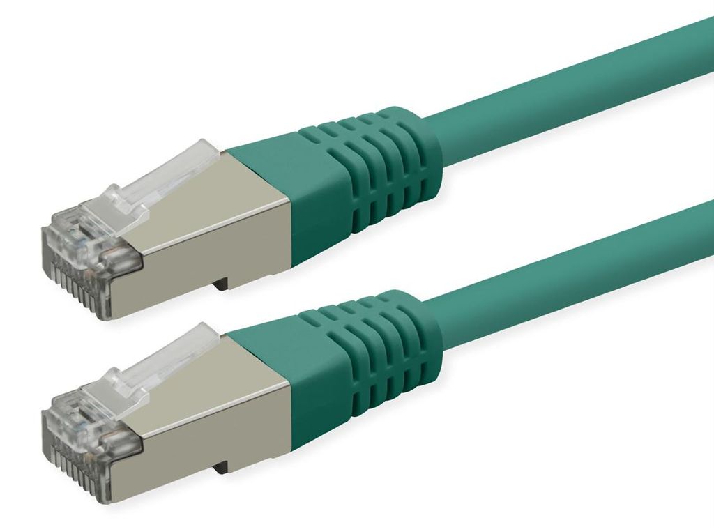 ROLINE Patchkabel Cat.6 (Class E), PoE, S/FTP (PiMF), grün, 1,5 m