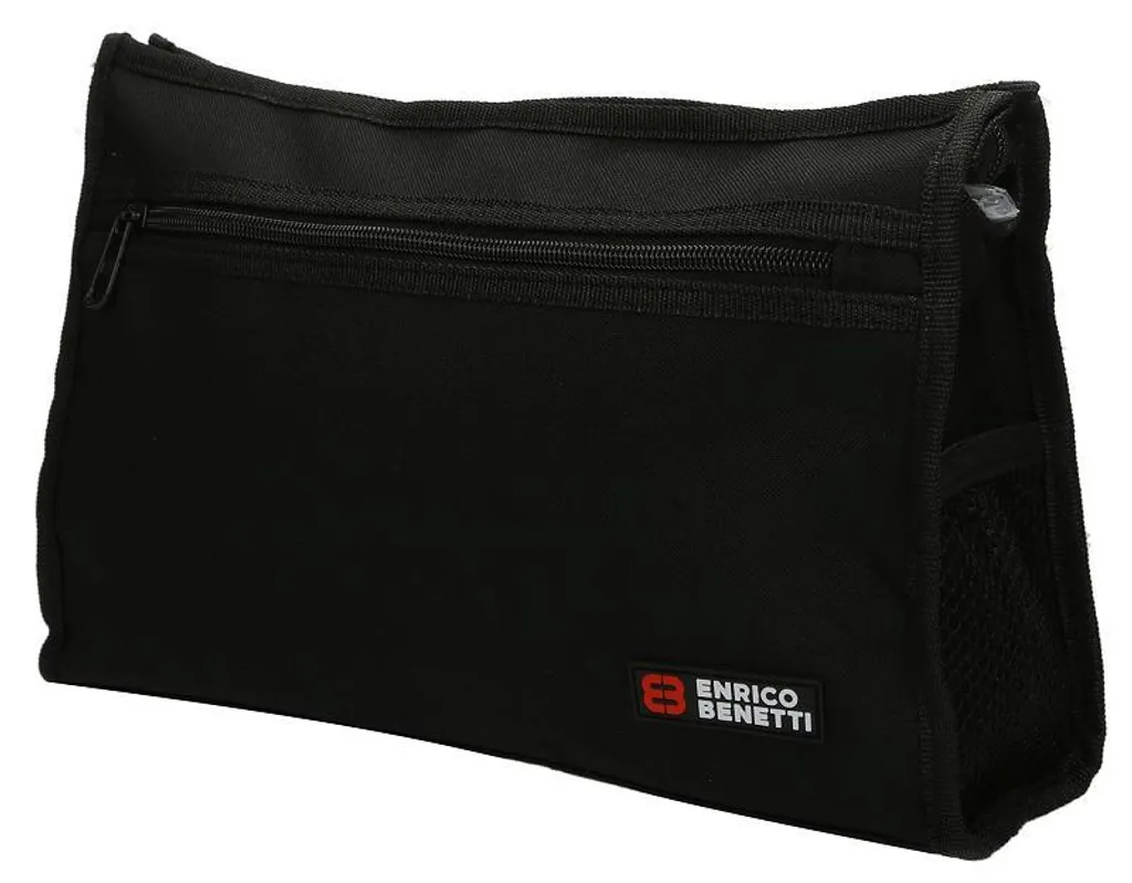 Trousse de toilette spacieuse à compartiments noire - Format XL 30 cm