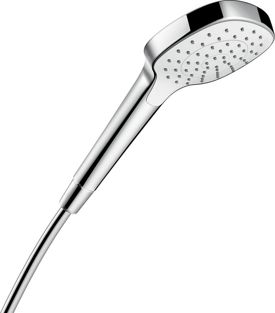 Hansgrohe Croma Select E, Handduschbrause mit Kopf, Chrom, Weiß, Wand