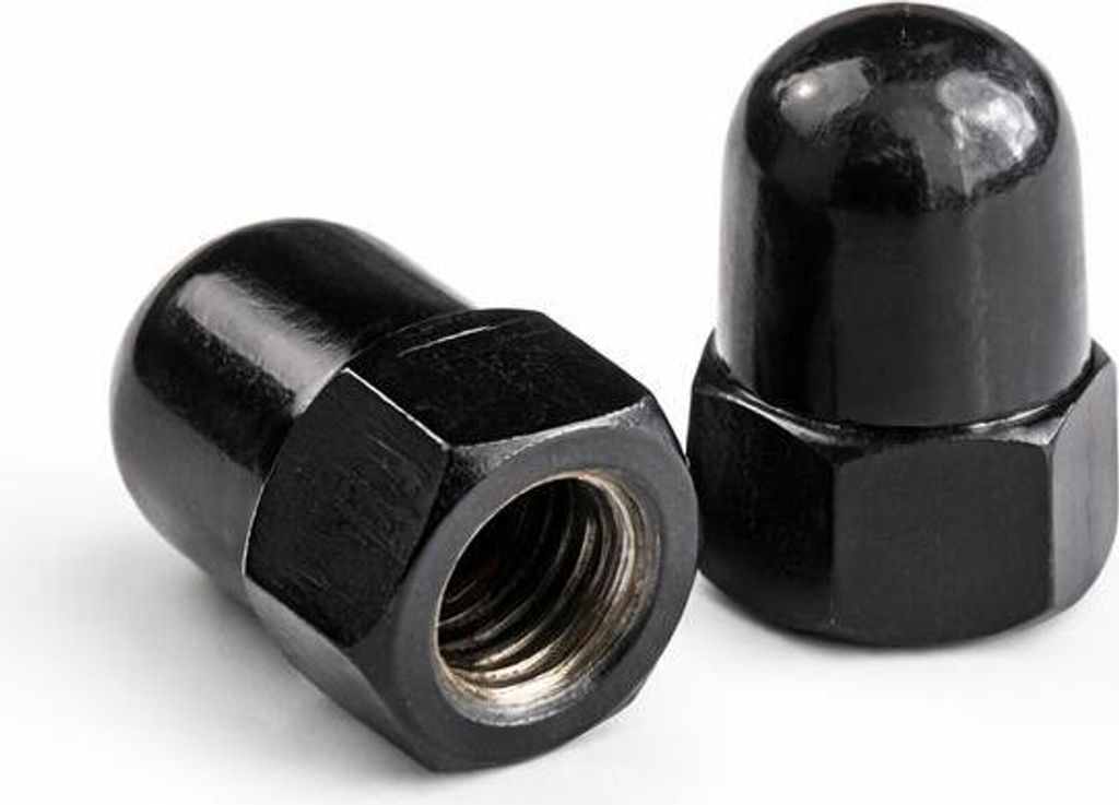 2x Hutmutter M10 schwarz Achsmutter SW15 Produktbild 