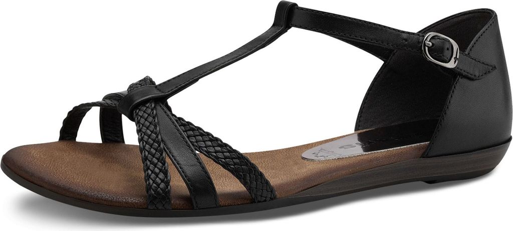 Tamaris Damen Sandalen Leder, schwarz, 38 Produktbild 