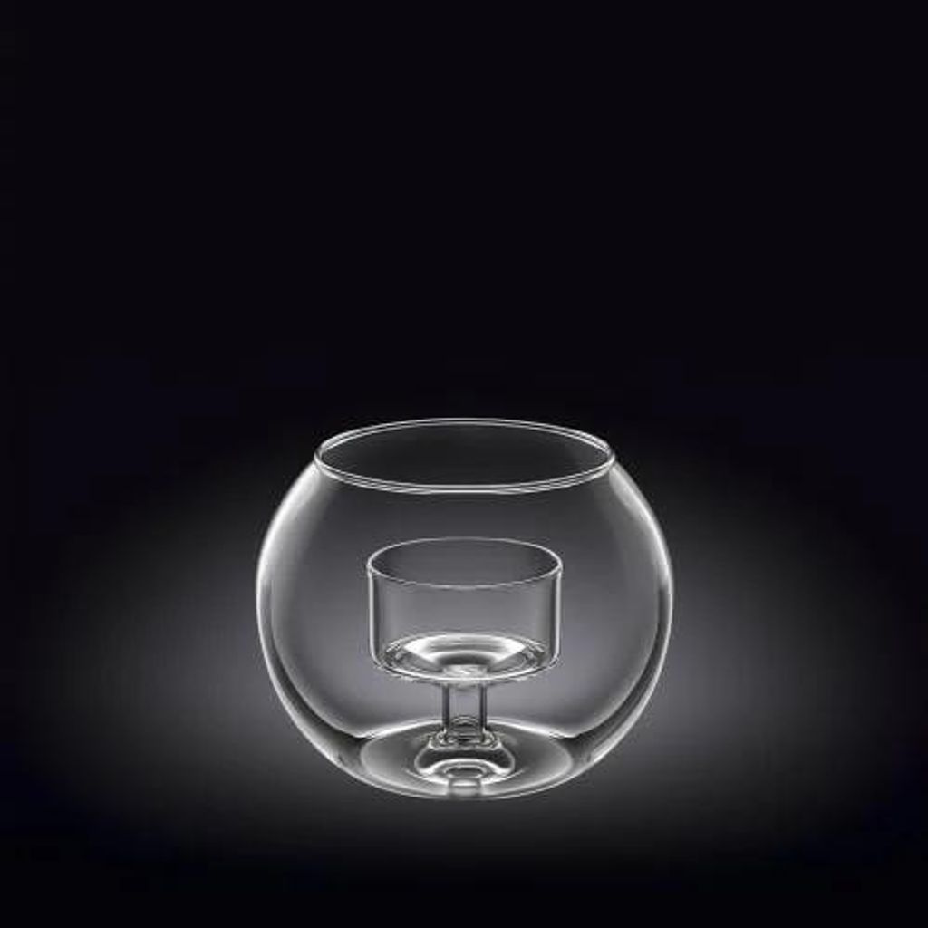 Wilmax Teelichthalter 10 x 8 cm Glas Transparent Produktbild 