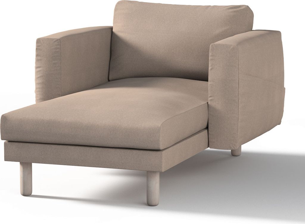 Dekoria Bezug für Norsborg Recamiere mit Armlehnen, beige-grau, Norsborg Bezug für Recamiere mit Armlehnen