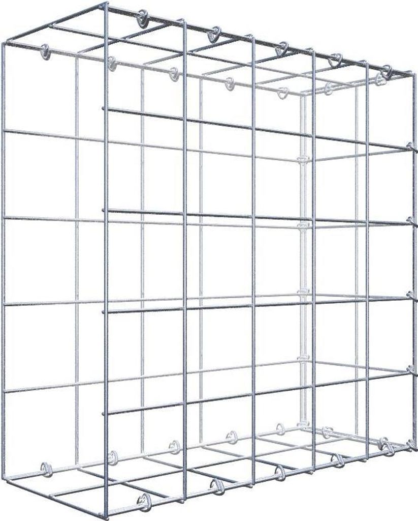 Anbaugabione Typ 2 50 cm x 50 cm x 20 cm (L x H x T), Maschenweite 10 cm x 10 cm, C-Ring