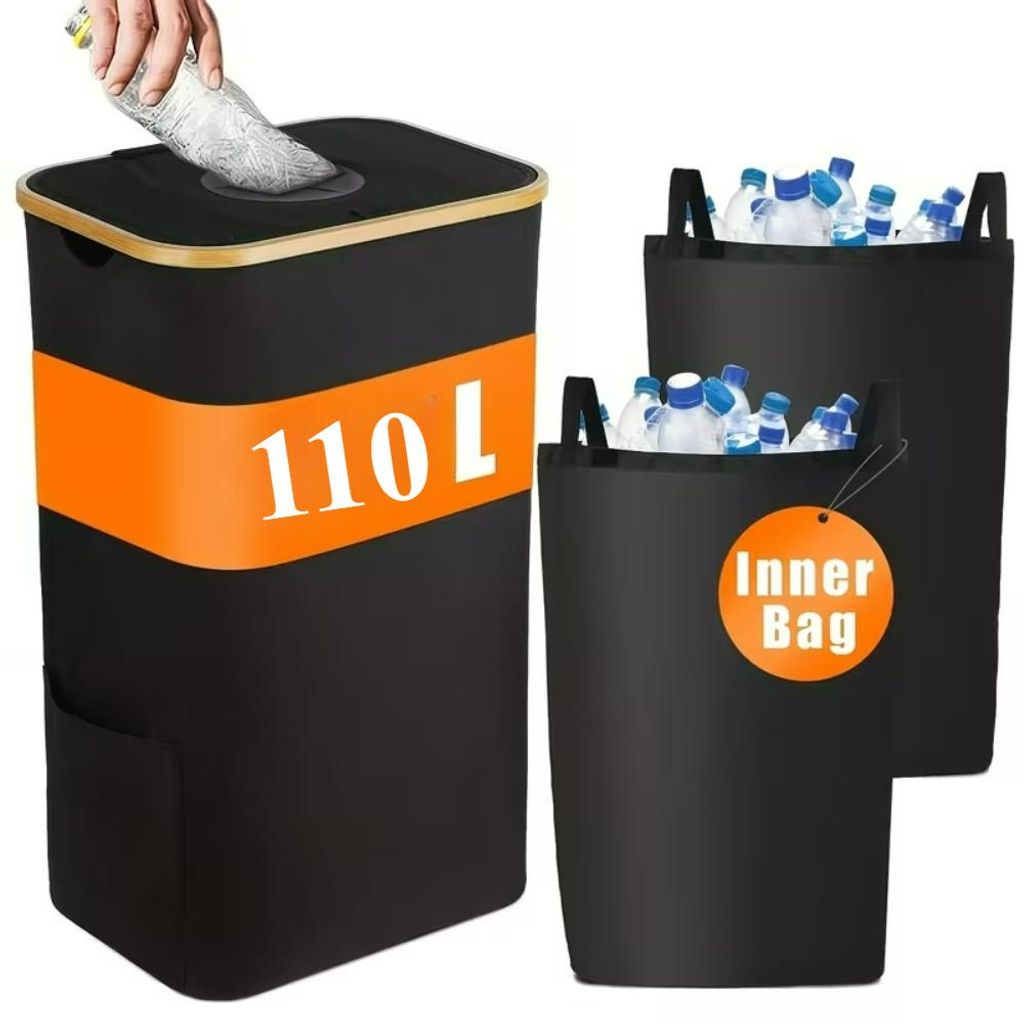 110L Mortgage Bottle Collector Storage Container with Lid & Zdjęcie produktu 