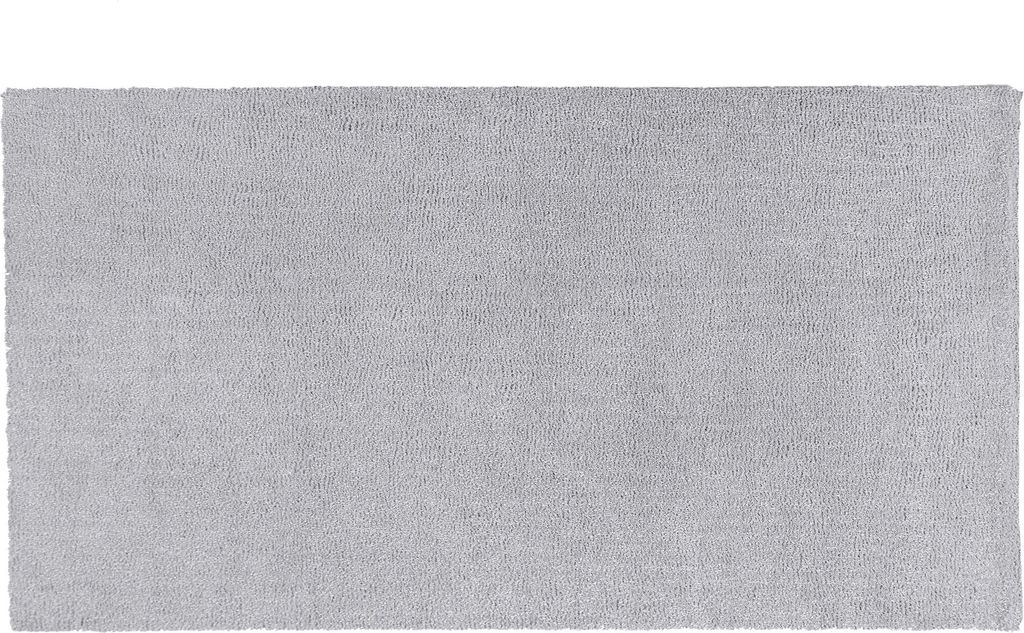 BELIANI Läufer Teppich Grau Polyester 80 x 150 cm Rechteckig Hochflor Modern Maschinengetuftet Fußbodenheizung Geeignet Wohnzimmer Schlafzimmer Flur
