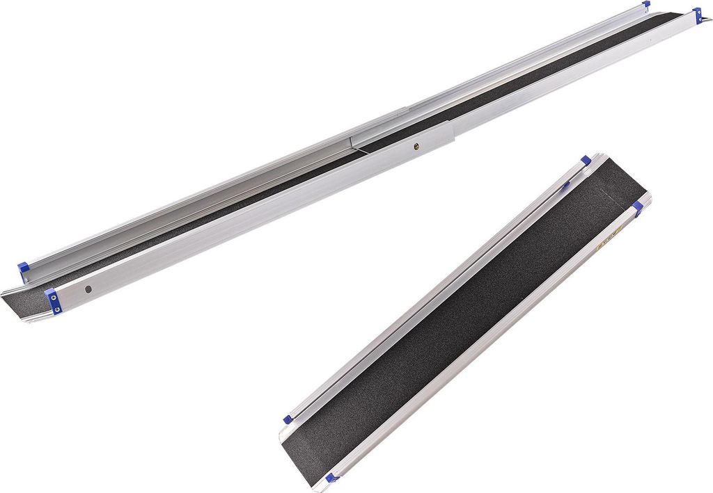 Alu Teleskoprampe DTR150, Auffahrrampe für Rollstuhl, Fahrrad, bis 150kg 4031765266109 927467 26610