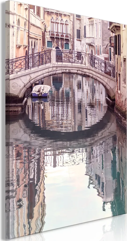 Quadro su tela italiano - Mezzogiorno a Venezia (1 parte) verticale 80x120 cm Città d-B-0339-b-a