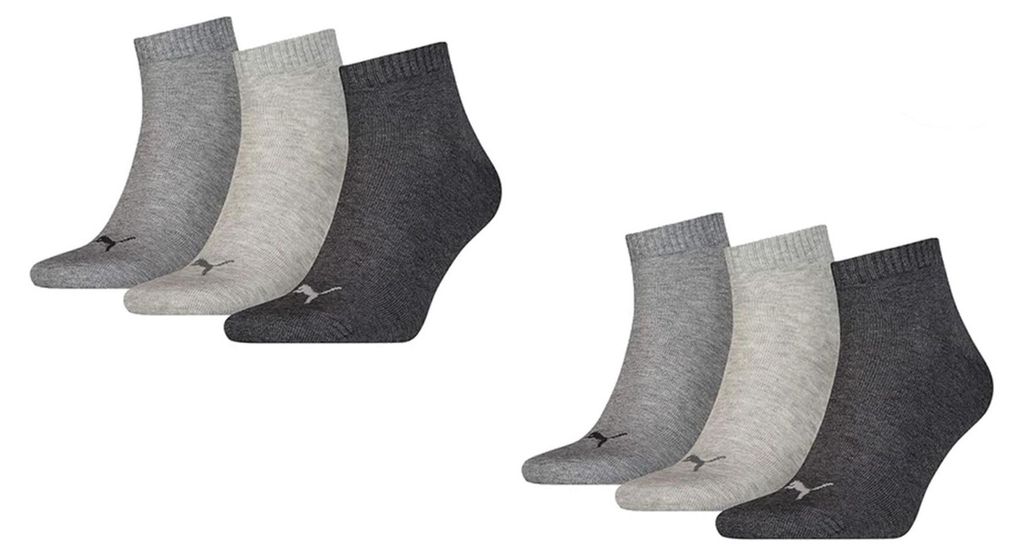 Puma Quarter Socken 6-pack, melírované: veľkosť 43-46 Obrázok produktu 