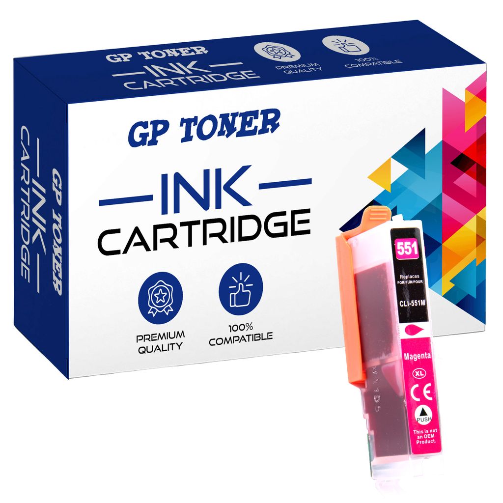TINTE PATRONEN XXL für CANON 551 XL PIXMA IP7250 MG5450 MG5550 MG5655 MG6450 Magenta