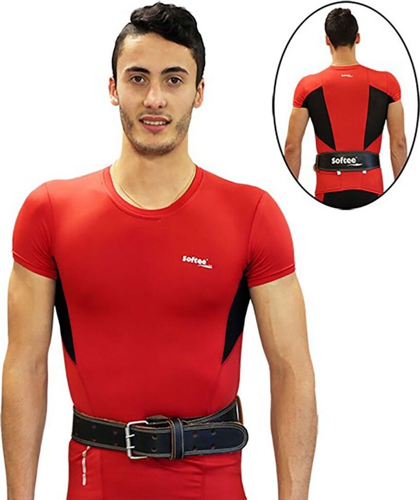 Gürtel Softee Fitness Leder Schwarz