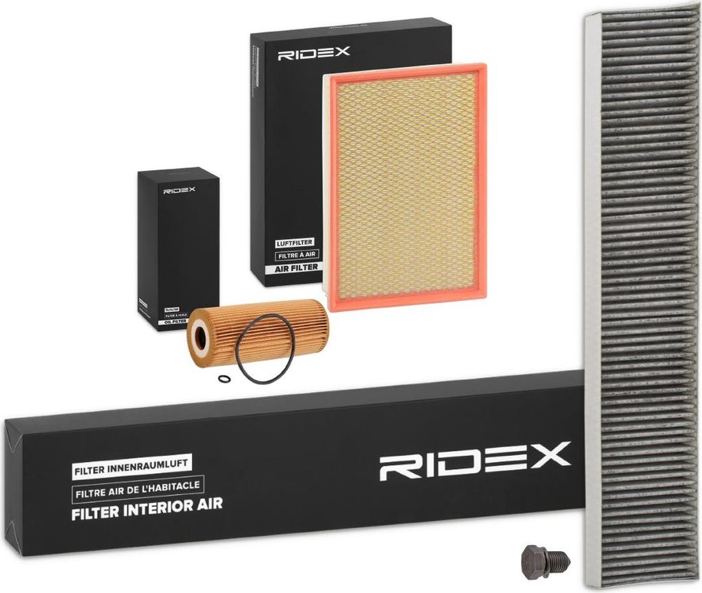 RIDEX Filterset Inspektionspaket Filtersatz für VW SHARAN (7M8, 7M9, 7M6) für FORD GALAXY (WGR) für SEAT Alhambra (7V8, 7V9)