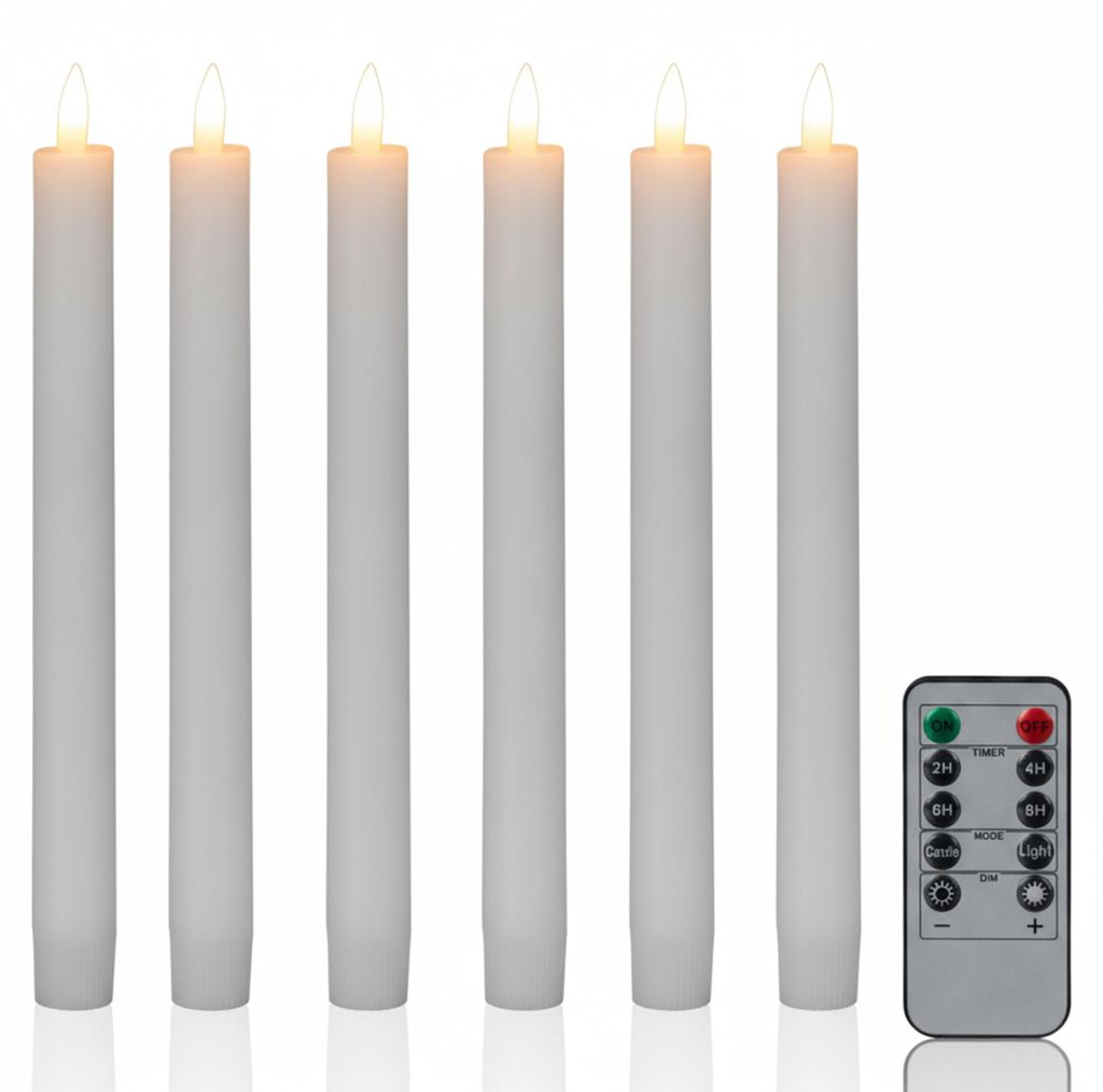 Candele a bastoncino LED Relaxdays, set da 6, con Immagine del prodotto 
