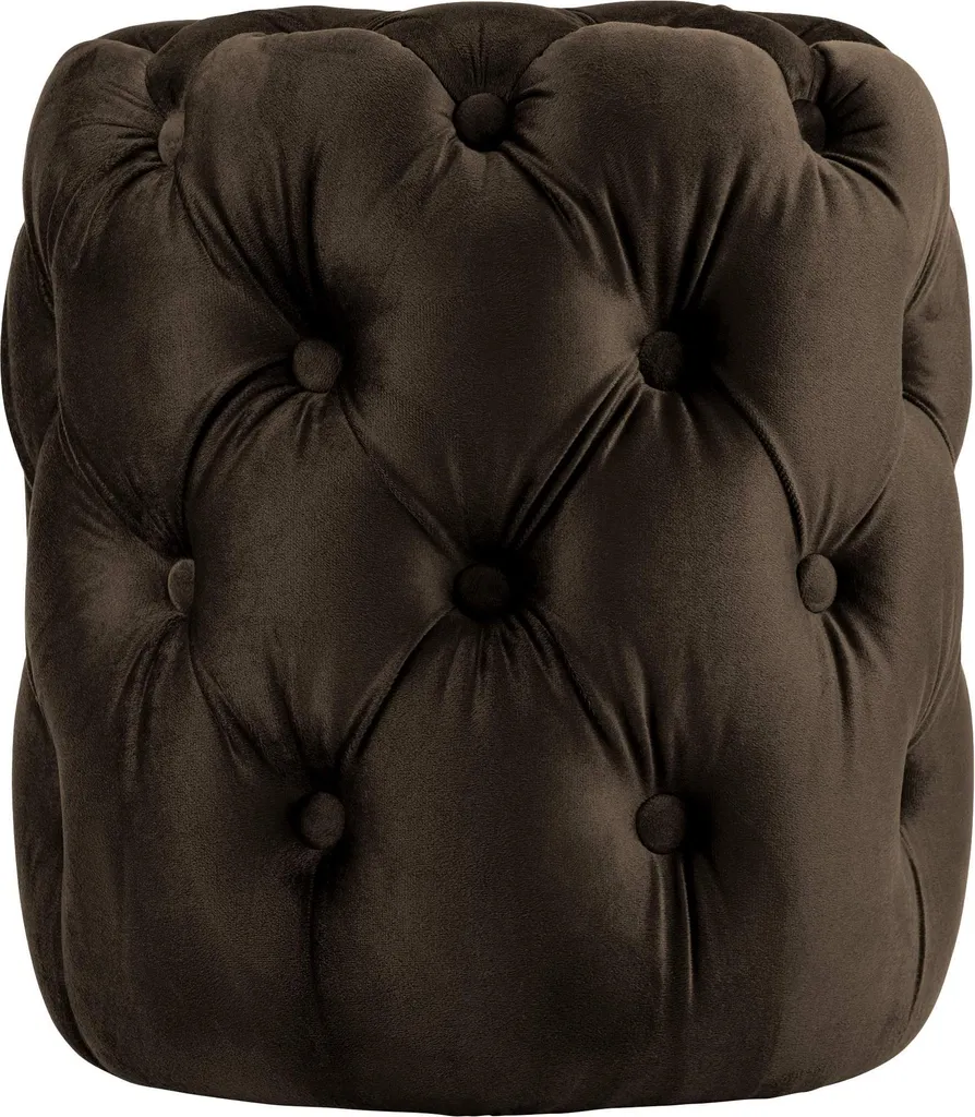 Pouf en velours marron Drancy M : la solution chic pour votre intérieur