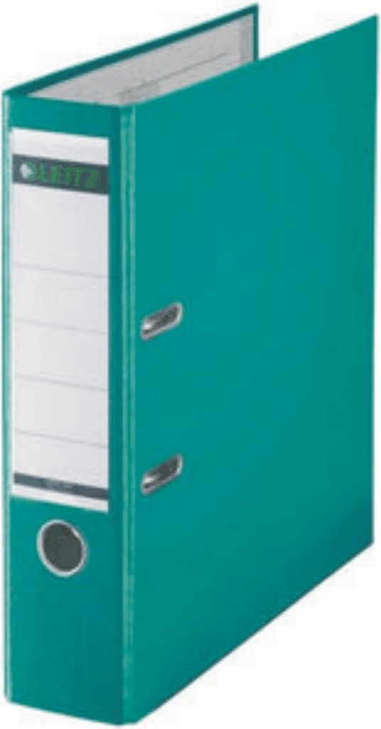 Ordner A4 Kunststoff 180Grad 80mm türkis Packung mit 20 Stück