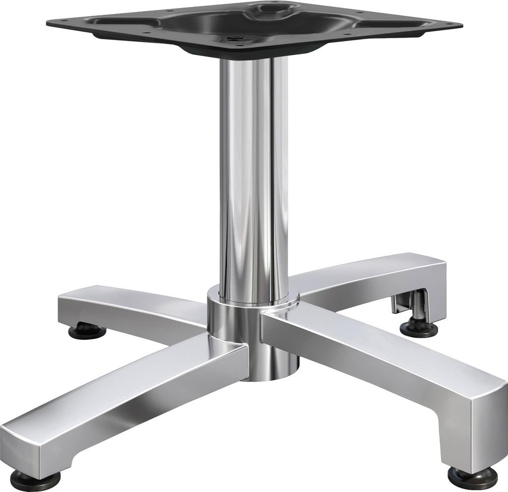 BENICIO | Bistro Lounge Tischgestell | 4 Fuß | Fuß: Ø 69 cm | Säule: 6 x 40 cm | Alu | Tischgestelle Outdoor, Tischgestell Aluminium