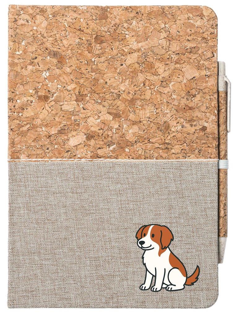 Huuraa Notizbuch A5 Kooikerhondje Comic Kooikie 80 Blatt inkl. Kugelschreiber Tagebuch Geschenkidee
