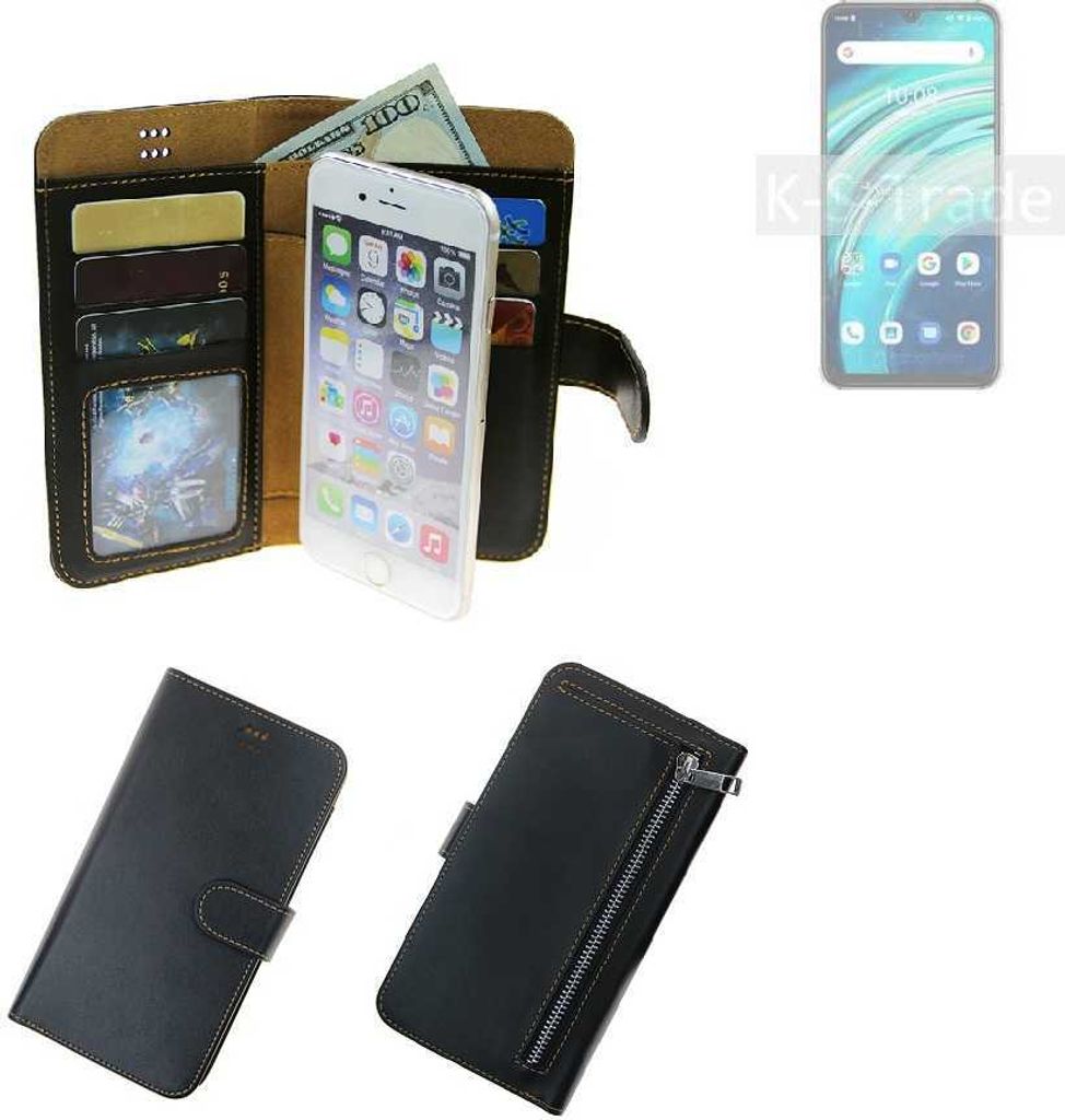 K-S-Trade Schutz Hülle kompatibel mit UMIDIGI A9 Pro Klapphülle Case Phone cover Slim Handytasche Handy Hülle schwarz aus Kunstleder (1 Stk)