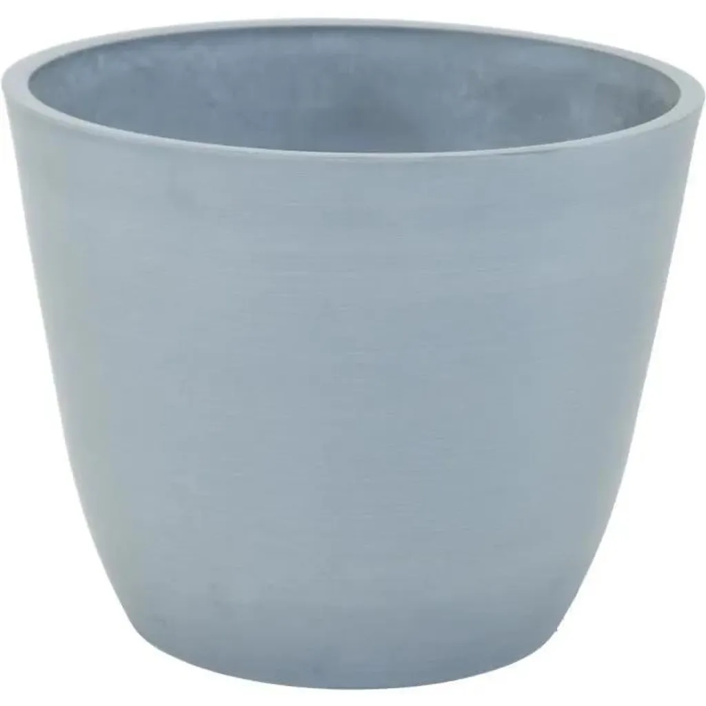 Pot de fleurs gris en pierre écologique résistante 41 cm Mega Coll.
