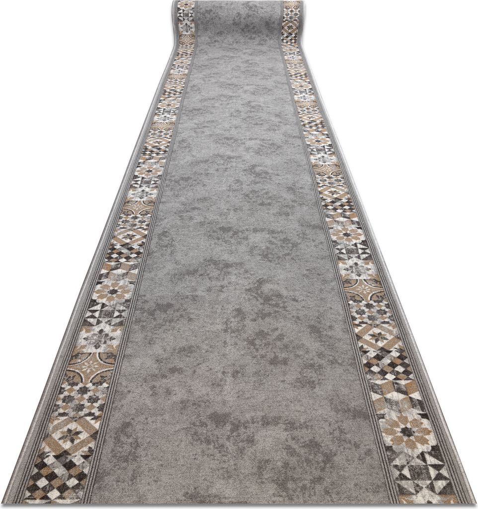 Läufer Antirutsch MURCIA LISSABONFLIESEN, Rahmen, rutschfest grau 80cm Grau 80x110 cm