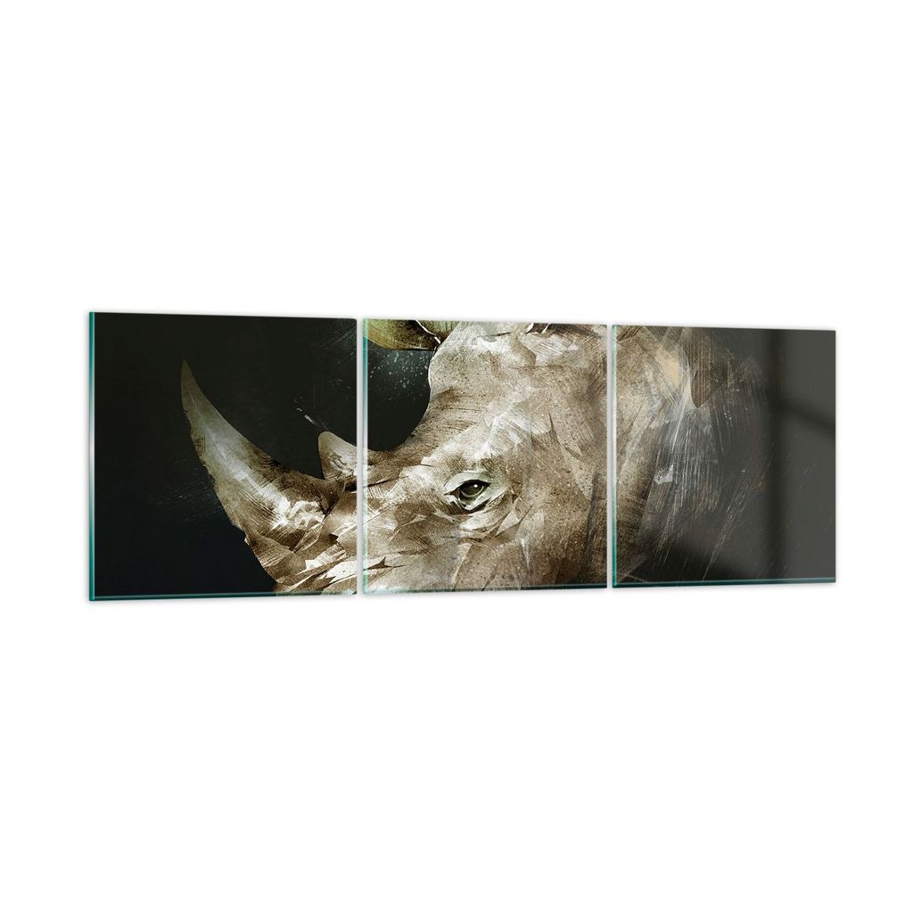 Bilder auf glas - Tier Abstraktion - 120x40cm - Glasbilder - Wandbilder - Kunstdruck - zum Aufhängen bereit - Wanddekoration aus Glas - Glas Bilde...