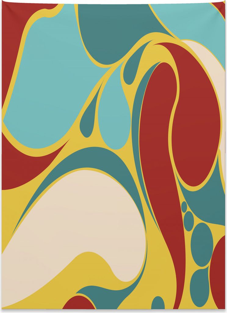 Abakuhaus urban Graffiti Wandteppich, Wasser Marmorierung aus Weiches Mikrofaser Stoff Kein Verblassen Klare Farben Waschbar, 110 x 150 cm, Mehrfarbig