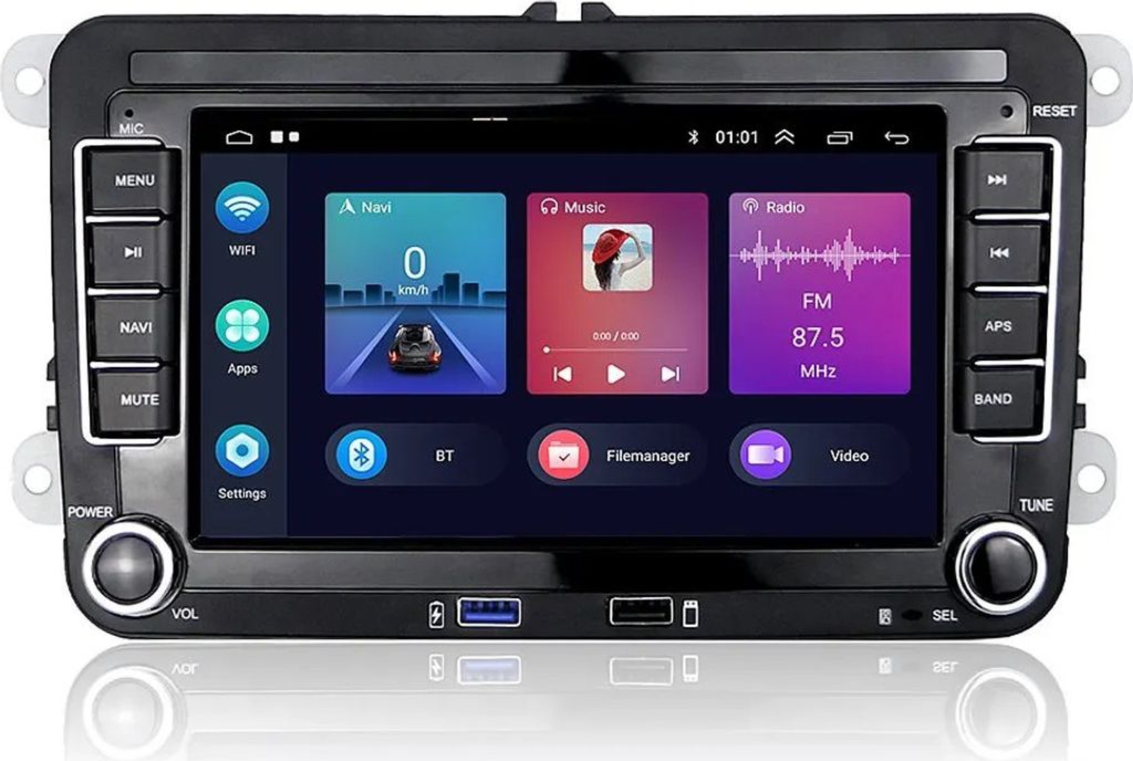 2 Din Autorádio, 7 palcové 2GB RAM 64 GB ROM pre VW, Skoda, Obrázok produktu 1