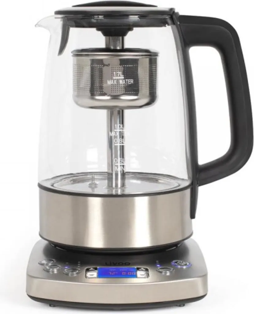 Bouilloire sans fil Livoo DOD209 - 1.7L 2000W Verre et Gris Anthracite