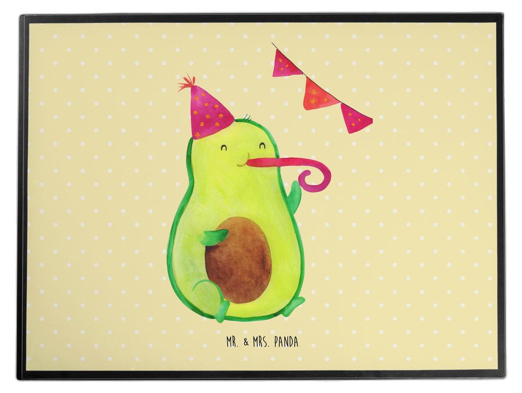 Mr. & Mrs. Panda bastelunterlage Avocado Party Zeit - Gelb Pastell - Geschenk, Genießen, malunterlage, Glücklich, schreibtischunterlagen, Geburts...
