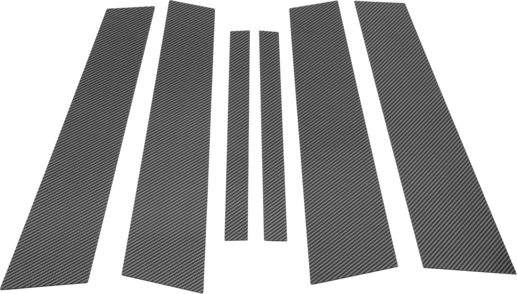 Türpfostenfensterleiste - Auto Front Heck Links Rechts Seite Anti-Kratz-Aufkleber - für BMW 3er E90 Limousine 2005-2012 Kunststoff Schwarz Carbon...