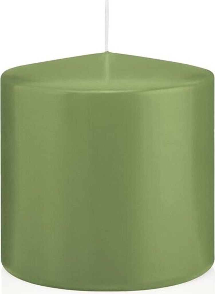 Stumpenkerzen in RAL-Qualität Pastell Grün Aloe Vera Ø 98 x 100 mm, 6 Stück
