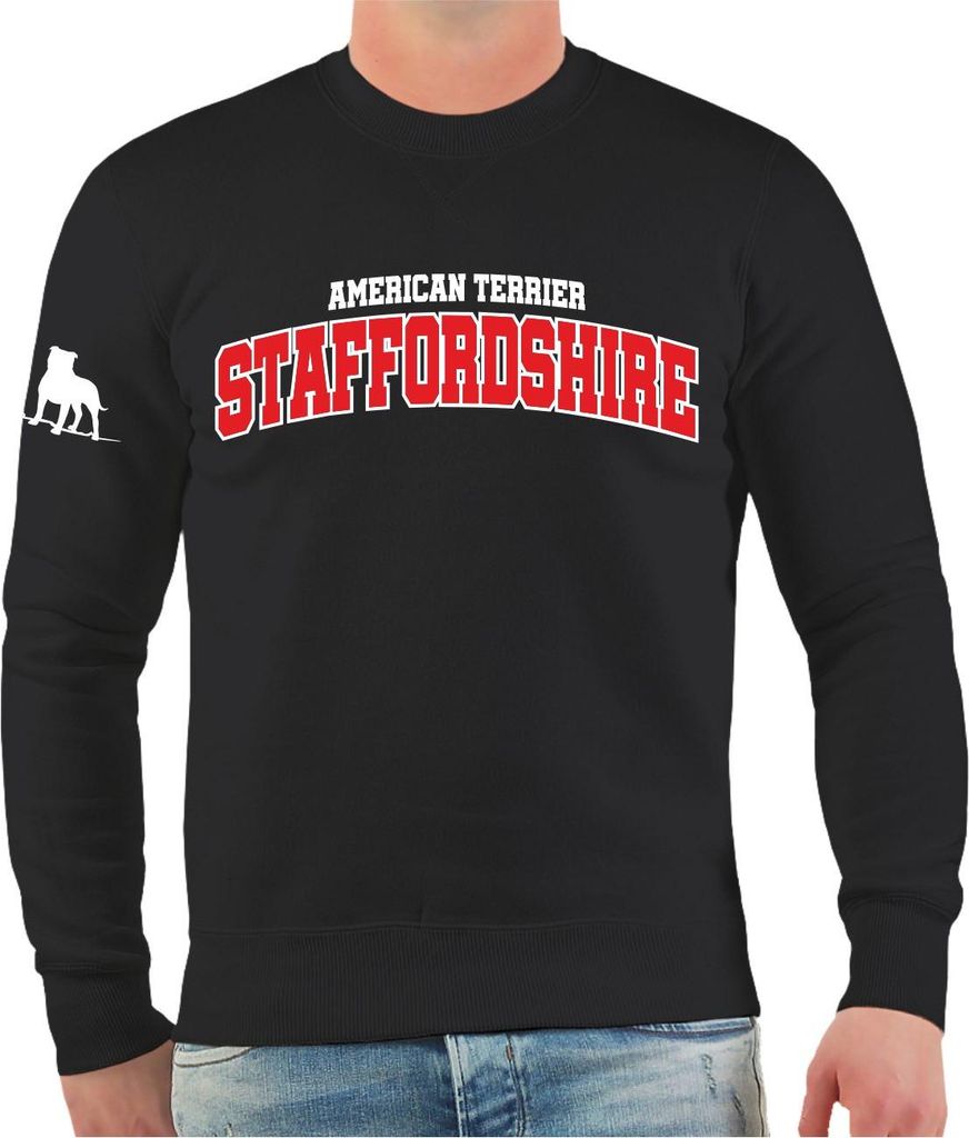 Herren Sweatshirt American Staffordshire Terrier LOGO