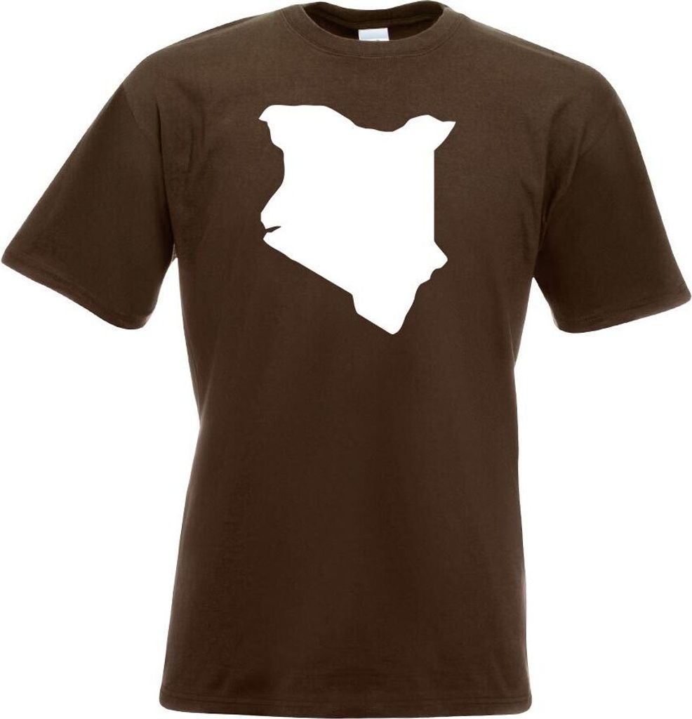 Kiwistar - T-Shirt - Chocolate - Kenia Umriss Kontur Herren Funshirt Bedruckt Design Sprüche Spruch Motive - mit Motiv Bedruckt - Funshirt Design ...
