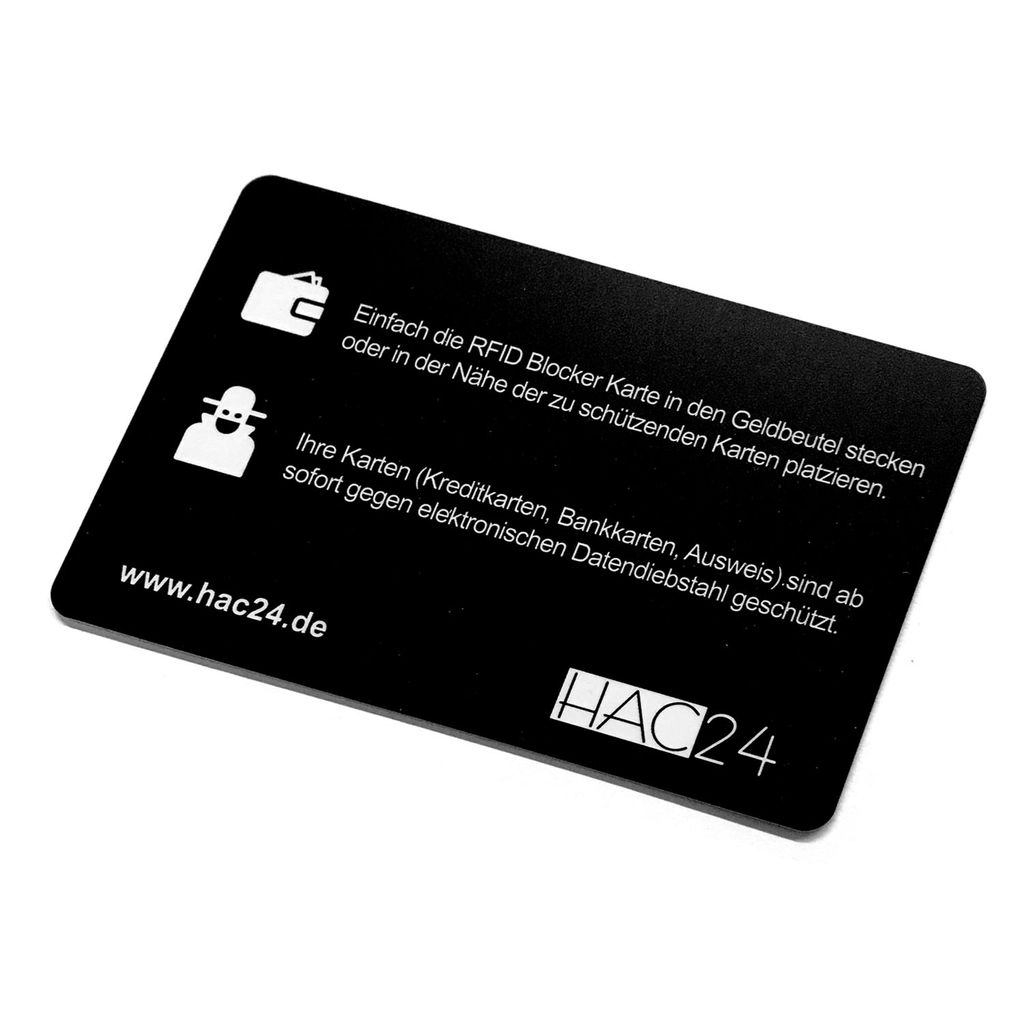 RFID Blocker Karte Kreditkarte Schutz NFC Schutzkarte Blocking Card Blockerkarte 