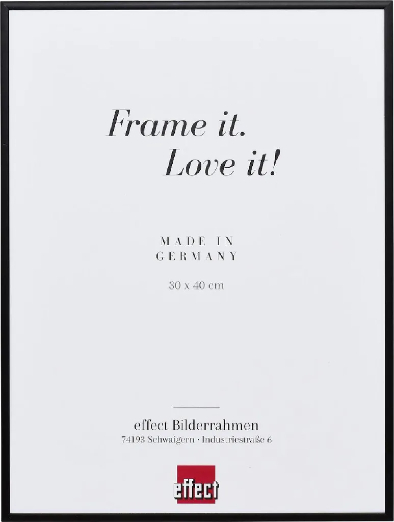 Cornice in alluminio fantasia Quadro 42x59,4 cm nero vetro trasparente