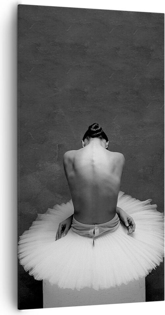 Bild auf Leinwand - Leinwandbild - Einteilig - Ballerina Rücken Stück - 65x120cm - Wand Bild - Wanddeko - Wandbilder - Leinwanddruck - Bilder - W...