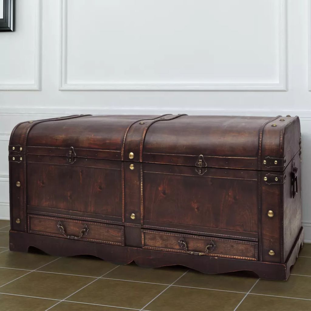 vidaXL Cassapanca in legno, H 42 x L 90 x P 51 cm, colore Immagine del prodotto 