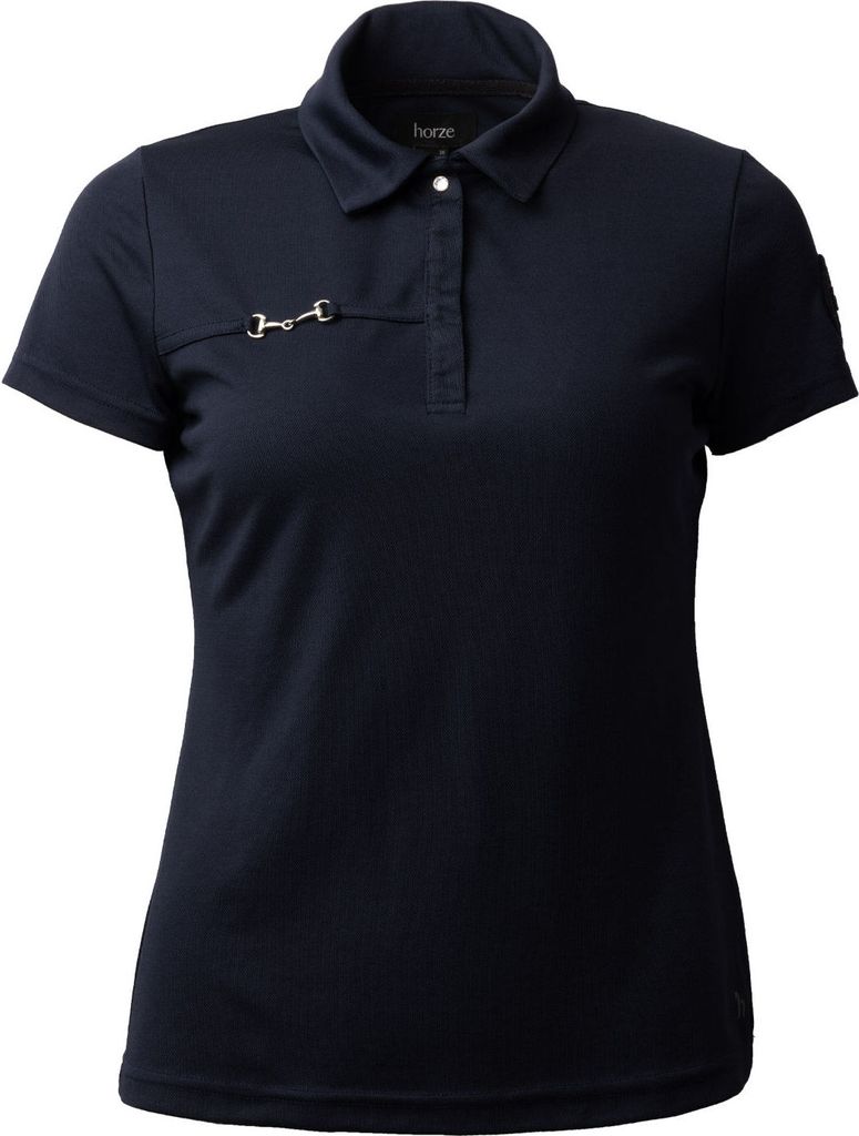 Horze Denise Damen Funktionspoloshirt, Blau, 38