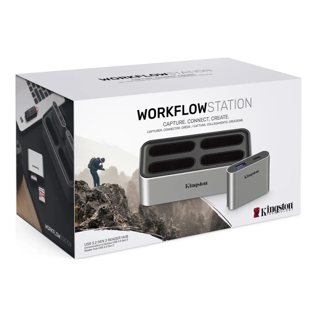 Kingston WFS-U Workflow Station avec Transfert USB 3.2 Gen 2 Multi-Slots