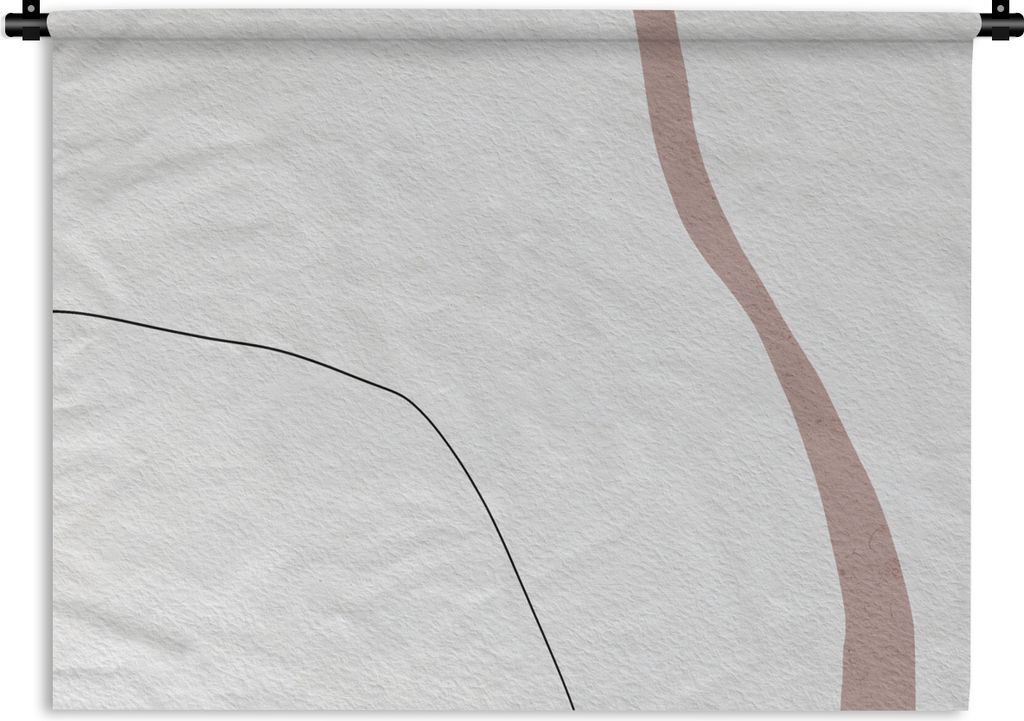 MuchoWow Wandteppich Wandbehang Linie - Pastell - Gestaltung 90x67.5 cm Tapisserie Dekoration Wandtuch - Fototeppich - Wand-Skulpturen
