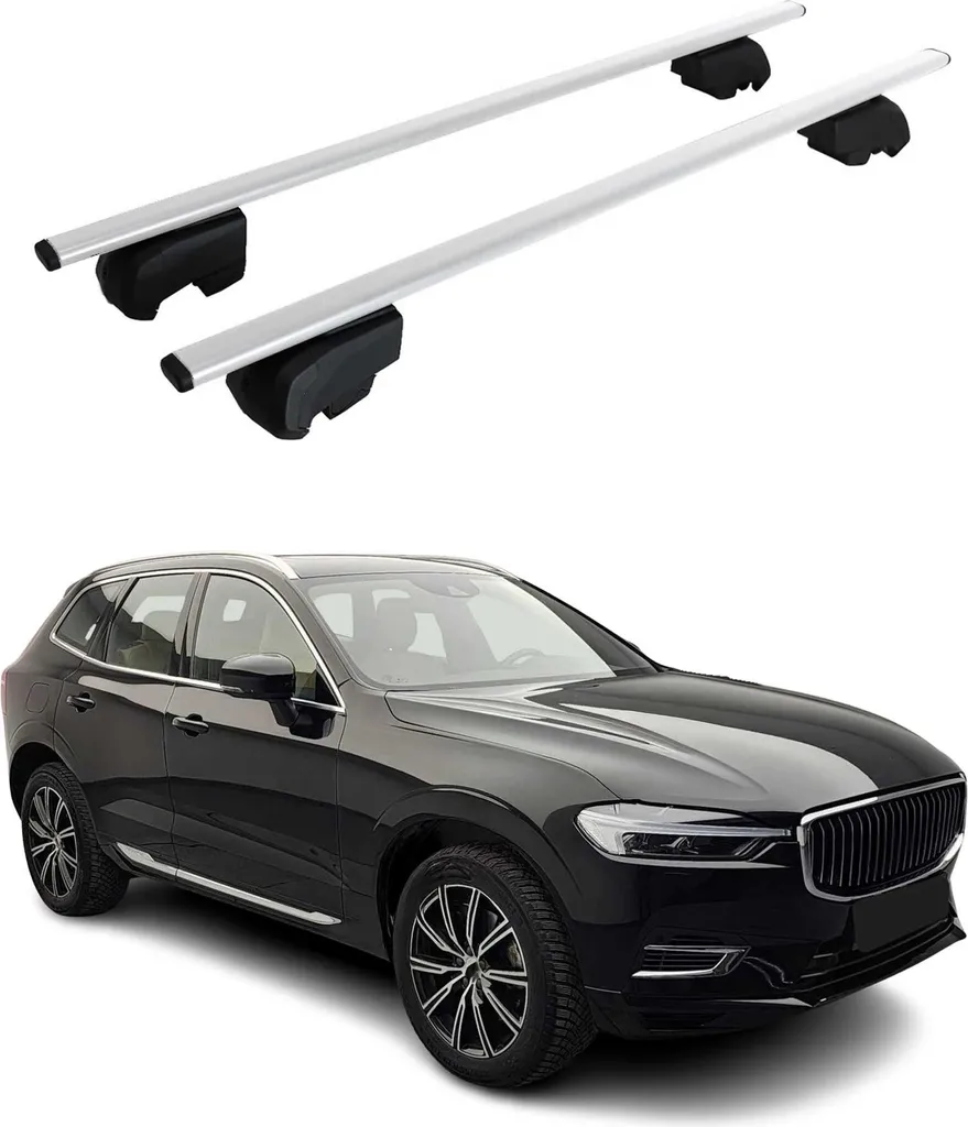 Set 2 Barre Portatutto Aerodinamiche Volvo XC60 2017-2023 Argento - 10