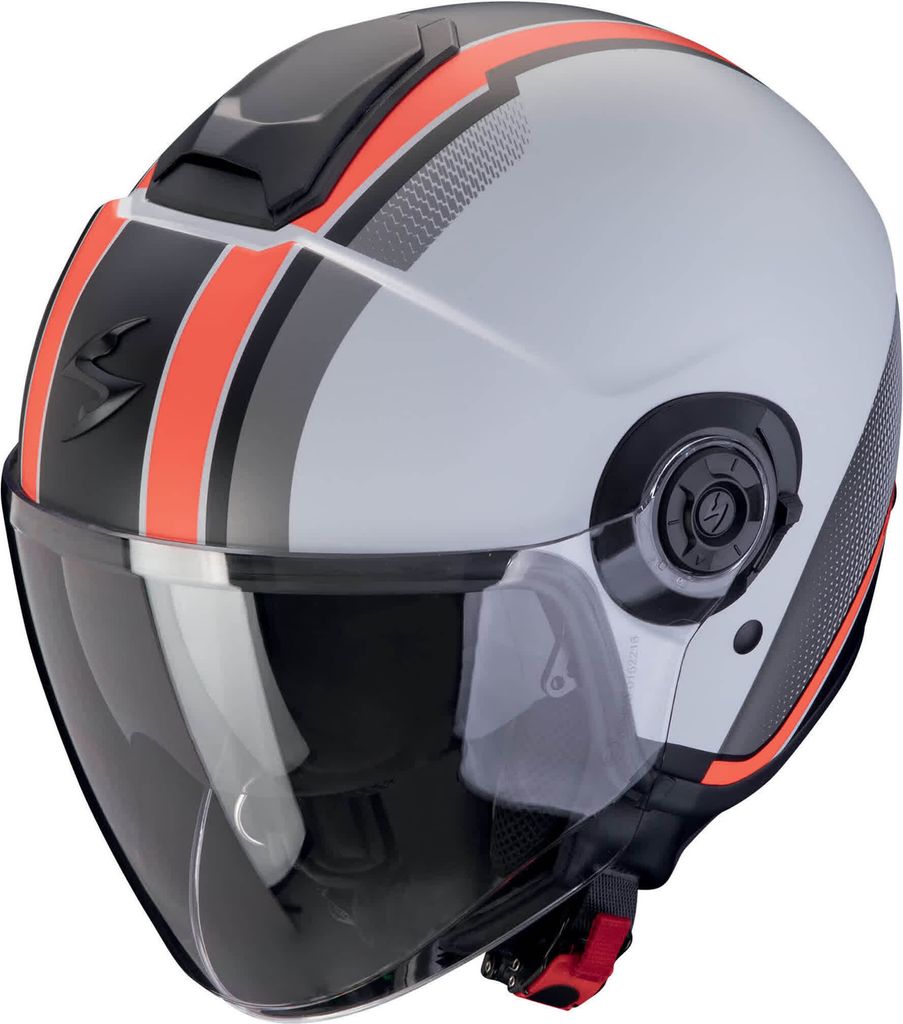 Jet Helm SCORPION EXO-CITY II VEL Grau Rot Matt größe S