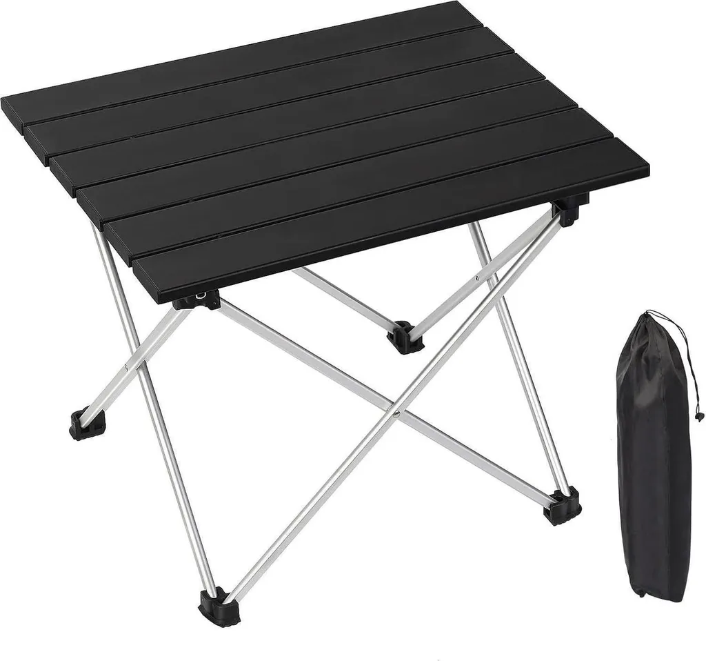 Table de camping pour randonnée et bivouac pliante alu format valise