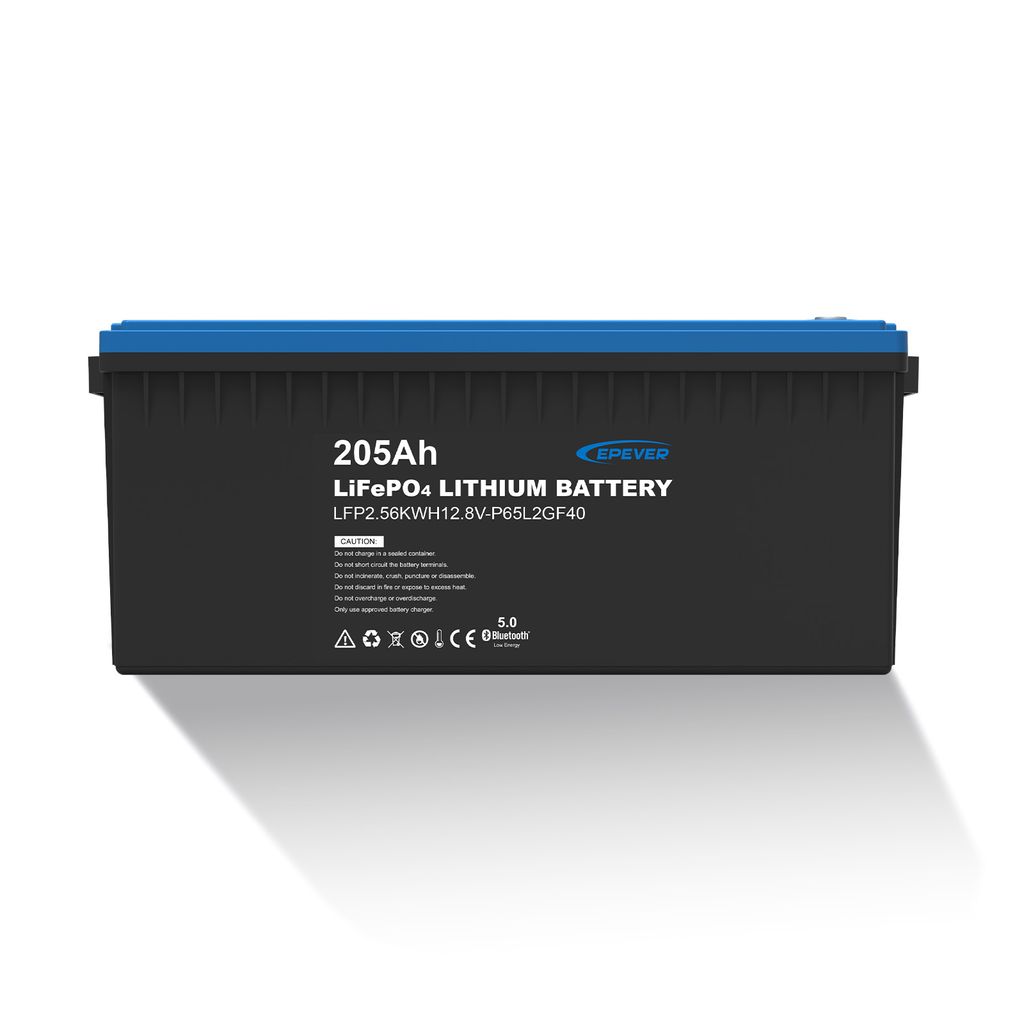 EPEVER Lithium LiFePO4 Batterie 12,8V, 205Ah mit integriertem BMS und APP, Selbstheizung unter 0°C, A-Klasse LiFePO4-Zellen, 0% MwSt