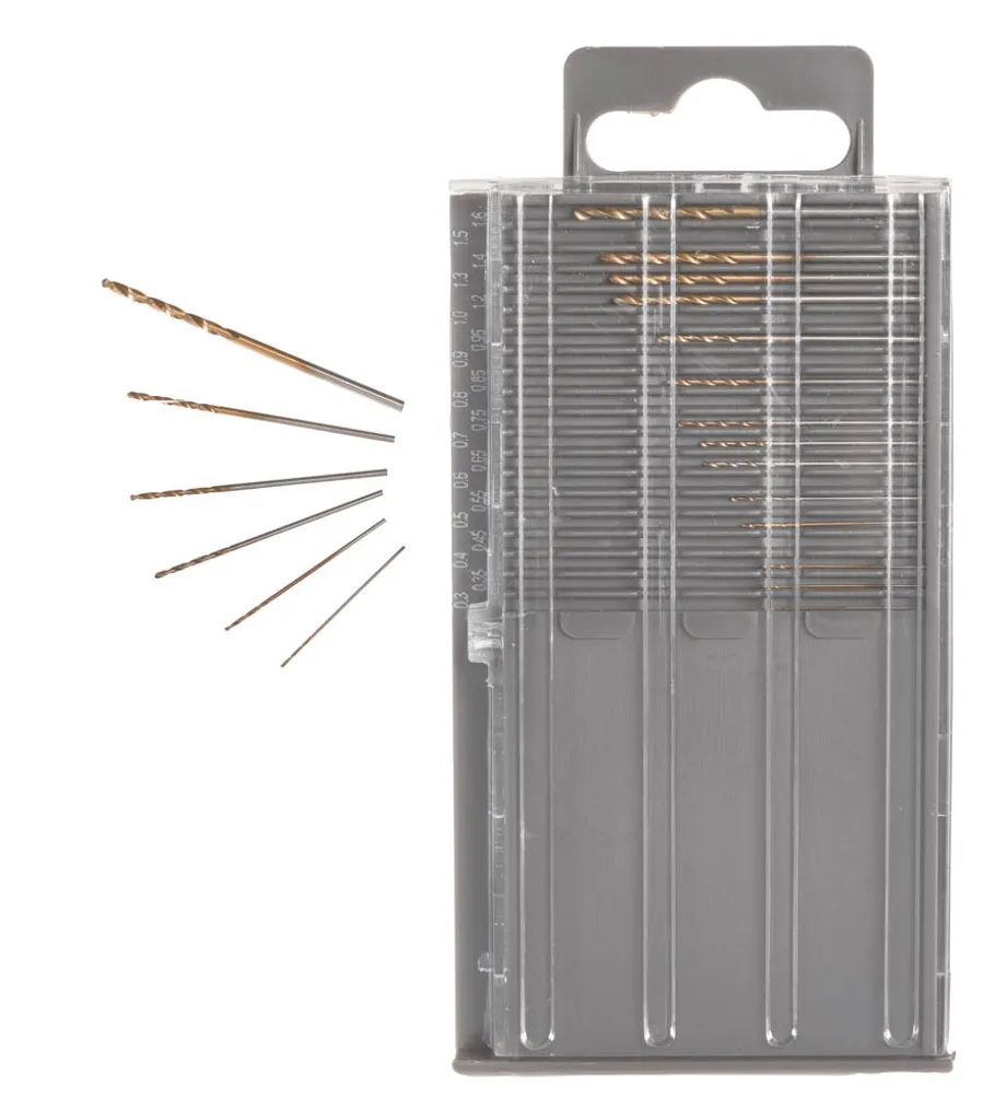 Kit 20 Mini Punte Elicoidali HSS 0,3-1,6mm - Alta Precisione PCB