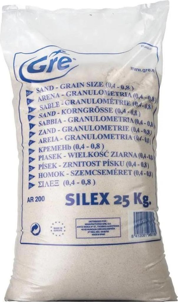 Gre Accessories Silex Sand 25kg Weiß 25 kg Weiß 25 kg Produktbild 