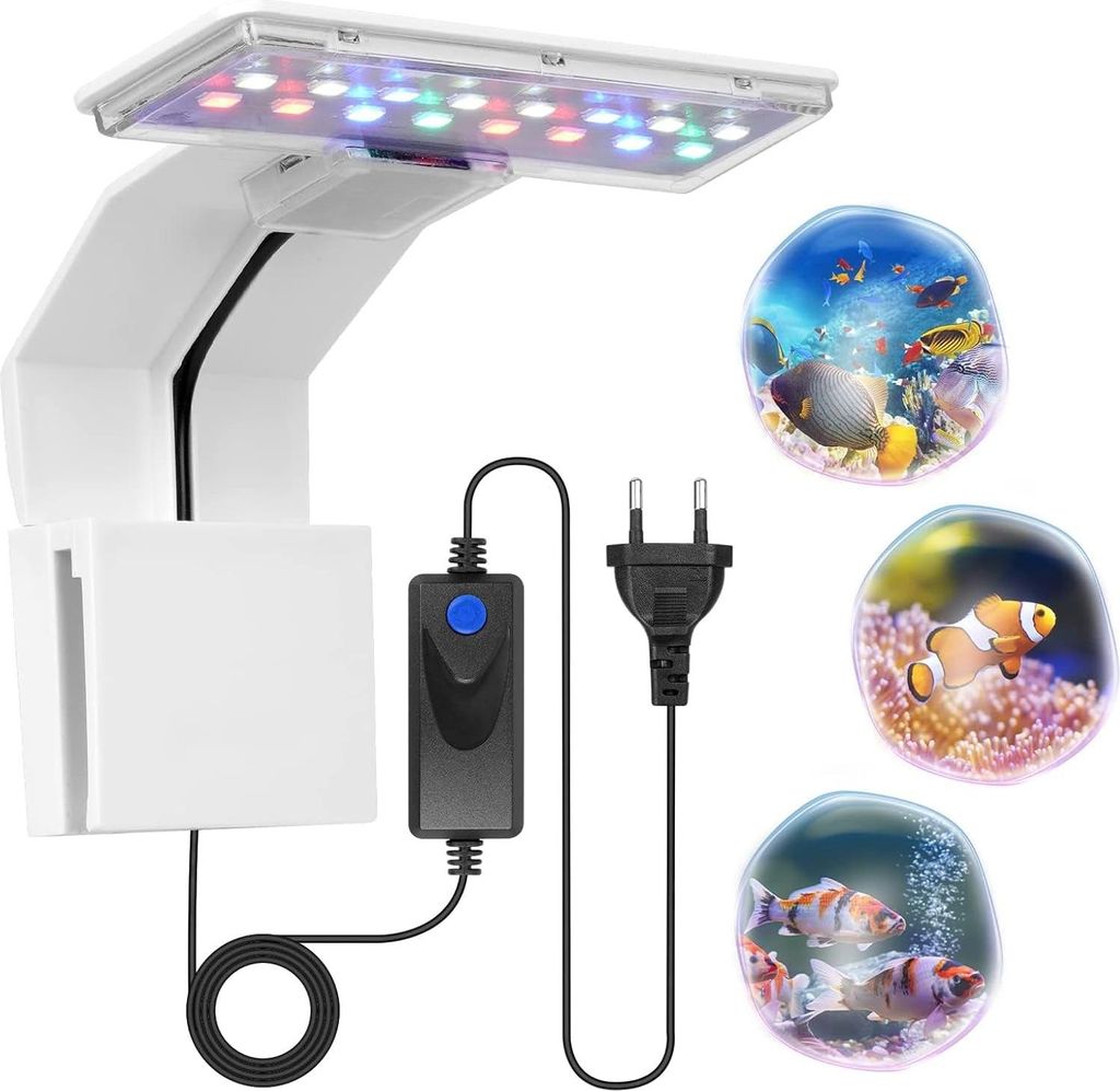 Aquarium Beleuchtung, 3 Farben Aquarium LED Beleuchtung Produktbild 