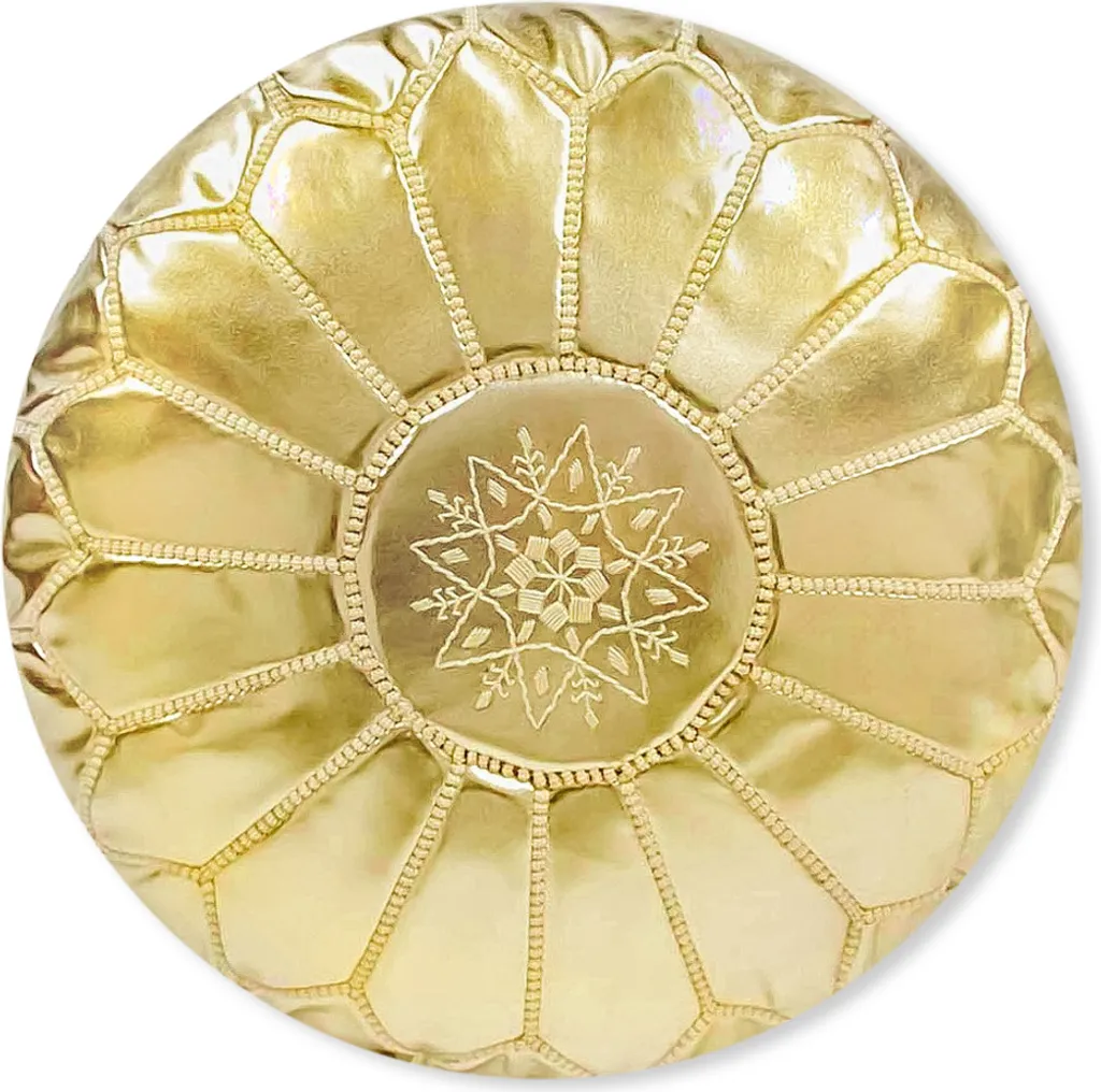 Pouf marocain or fini les soucis de remplissage, ottoman cuir souple