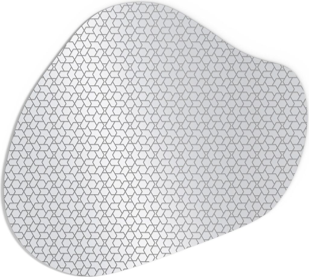 DEQORI Wandspiegel Organisch 90,5x82,3 cm 'Technolinie Musterung' Spiegel Badspiegel Bad